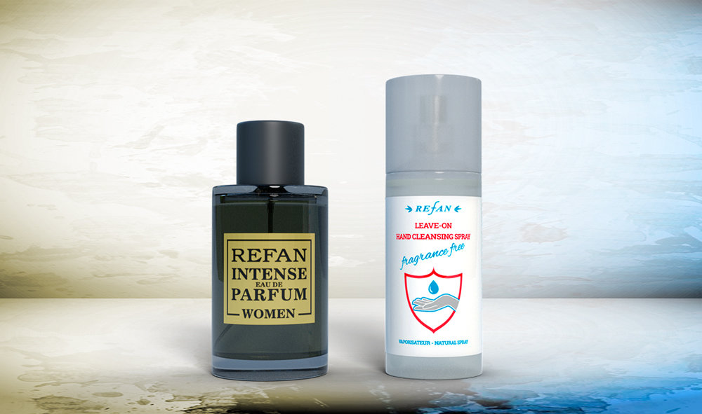 Комплект REFAN INTENSE eau de PARFUM WOMEN 034 + Спрей за почистване на ръце без отмиване