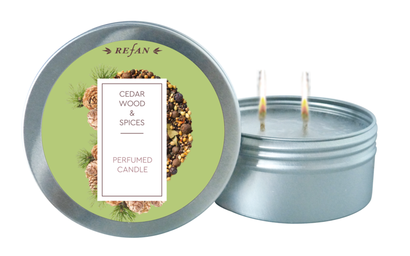 Cedar wood&Spices perfumed candle