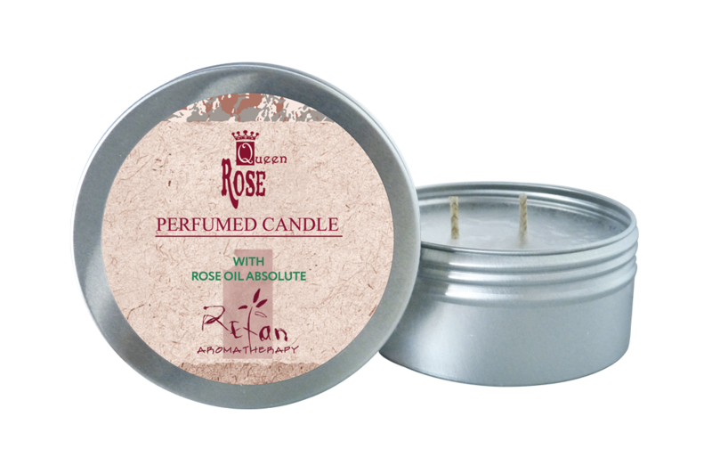 perfumed candle Queen Rose metal box