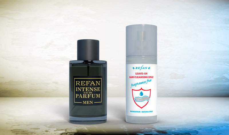 Комплект REFAN INTENSE eau de PARFUM MEN 409 + Спрей за почистване на ръце без отмиване