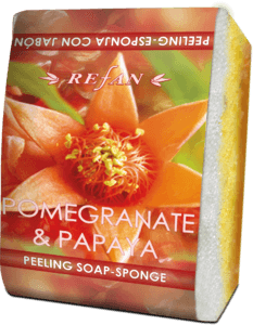 Пилинг сапун-гъба Pomegranate & Papaya