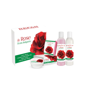 Комплект Роза от България с натурална розова вода